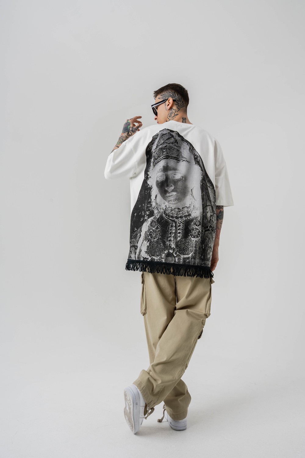 İndian Saçak Detaylı Oversize T-shirt