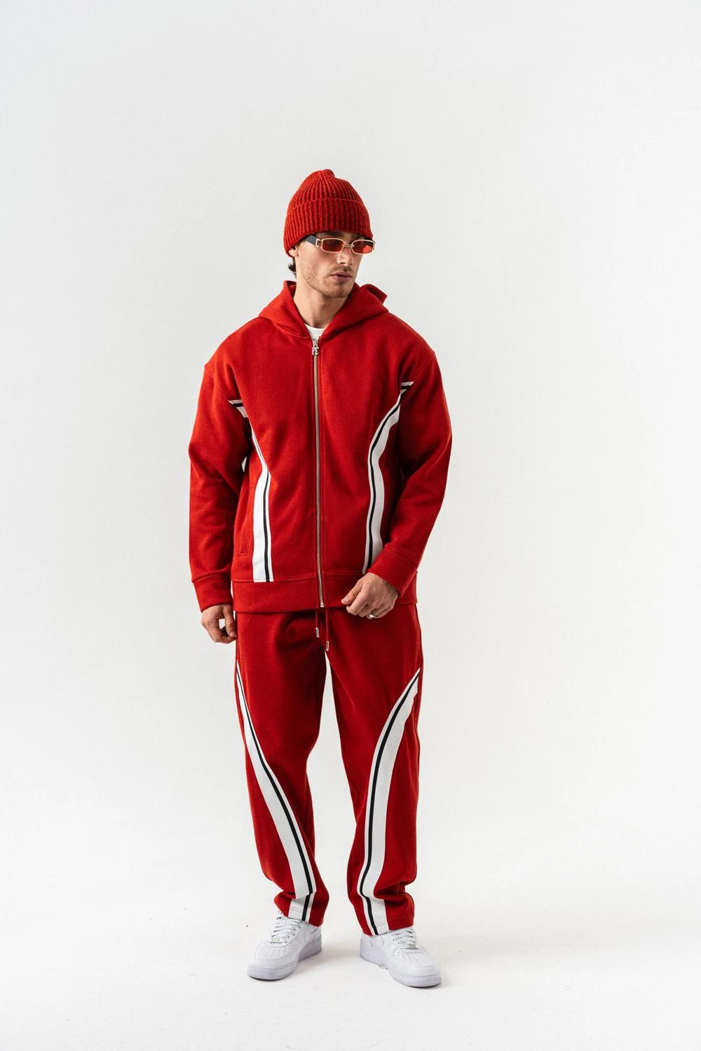 Frameline Fermuarlı Sweatshirt Hoodie ve Baggy Eşofman Takımı