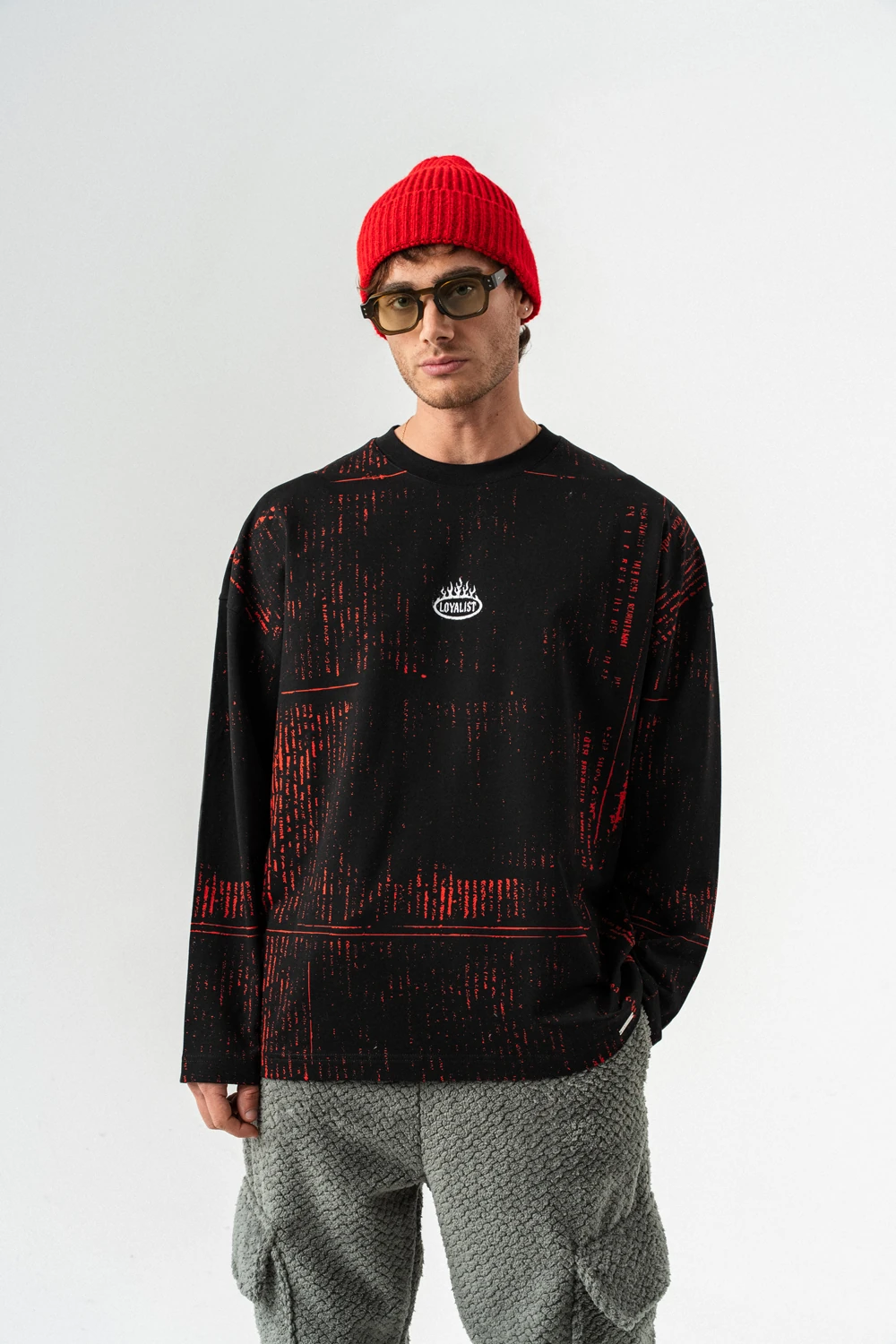 Digital Code Bisiklet Yaka Sweatshirt