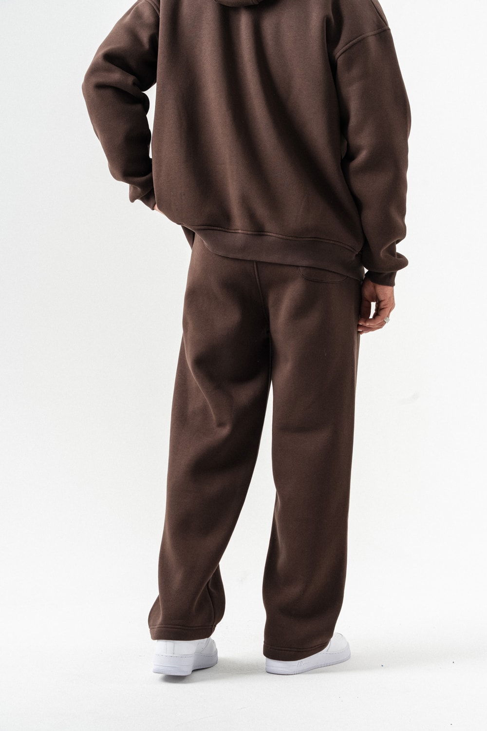 Brickstorm Fermuarlı Hoodie ve Baggy Eşofman Takımı - Kahverengi