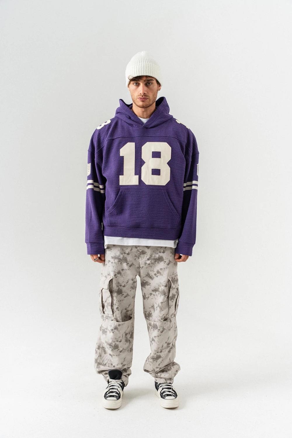 Guard 18 Patch Nakışlı Kapüşonlu Sweatshirt