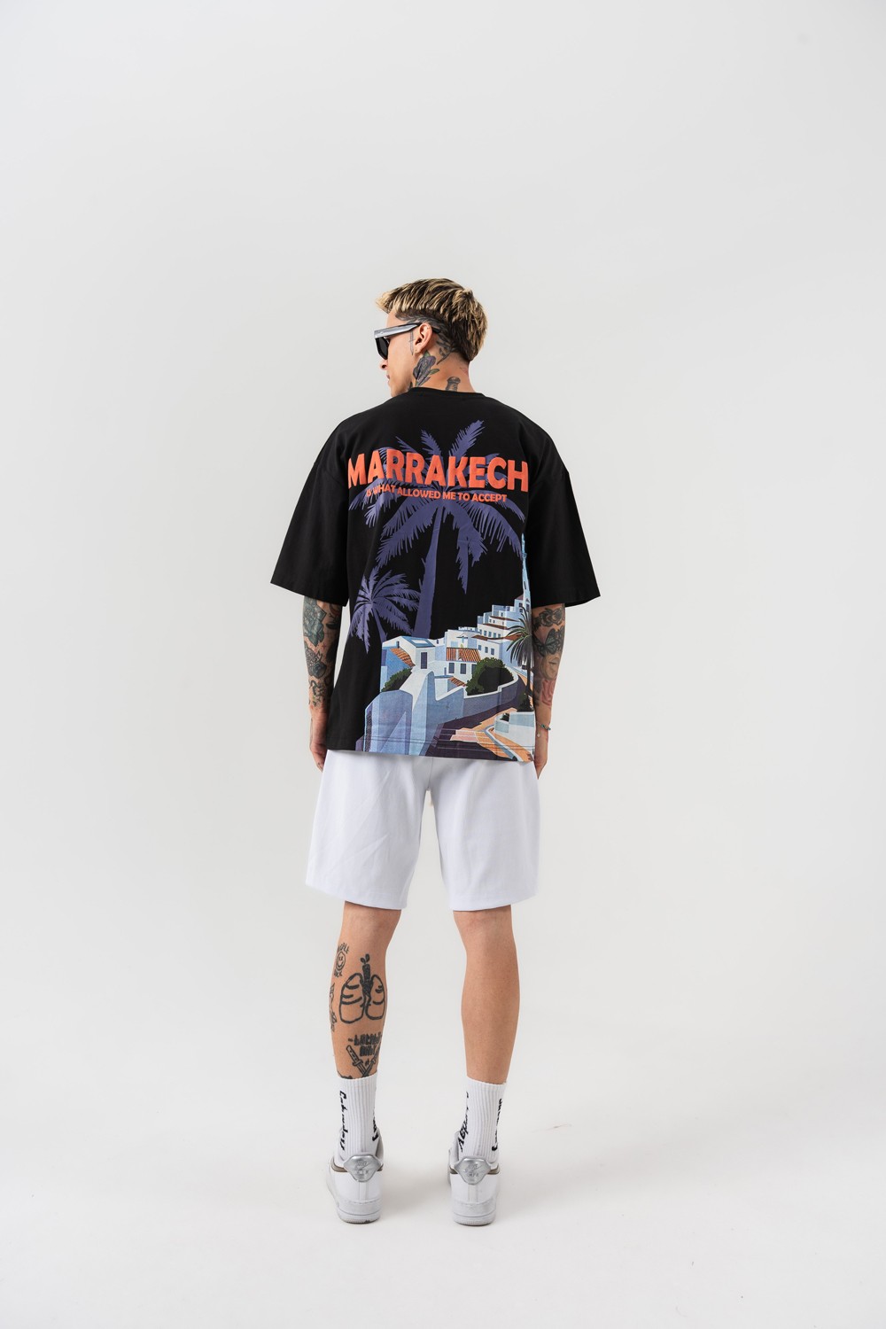 Marrakech Sırt Baskılı Oversize T-shirt