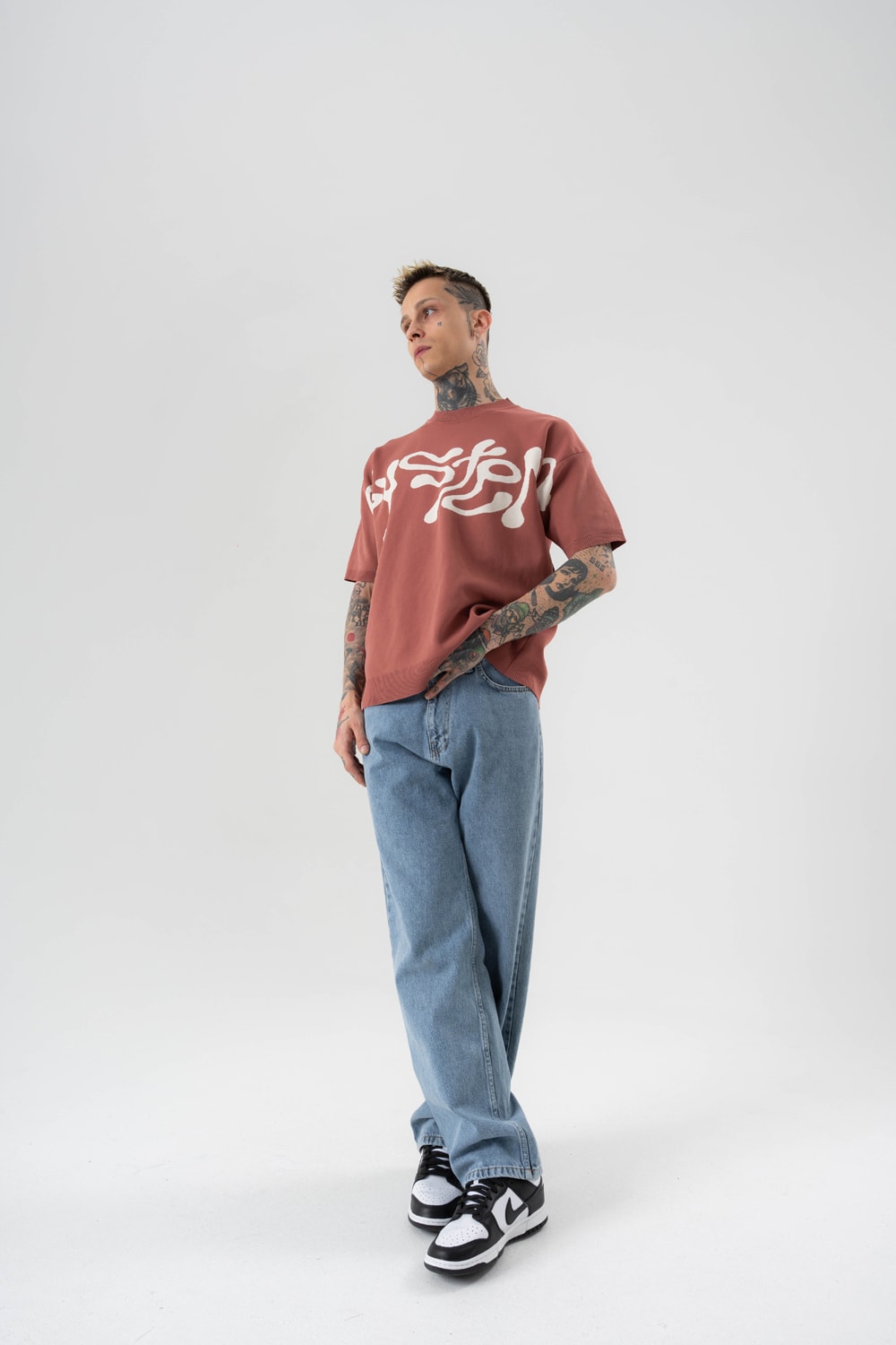 System Knit Triko Oversize T-shirt
