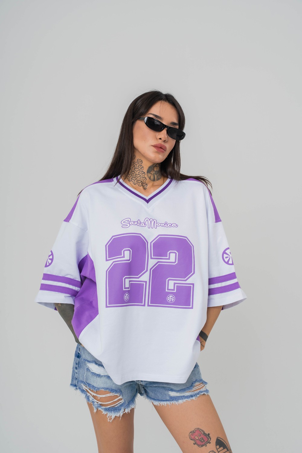 Santa Monica 22 V Yaka Oversize T-shirt