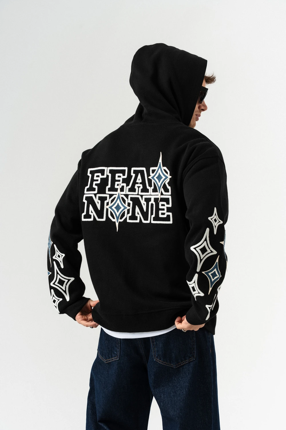 Fear None Kapüşonlu Zipper Sweatshirt