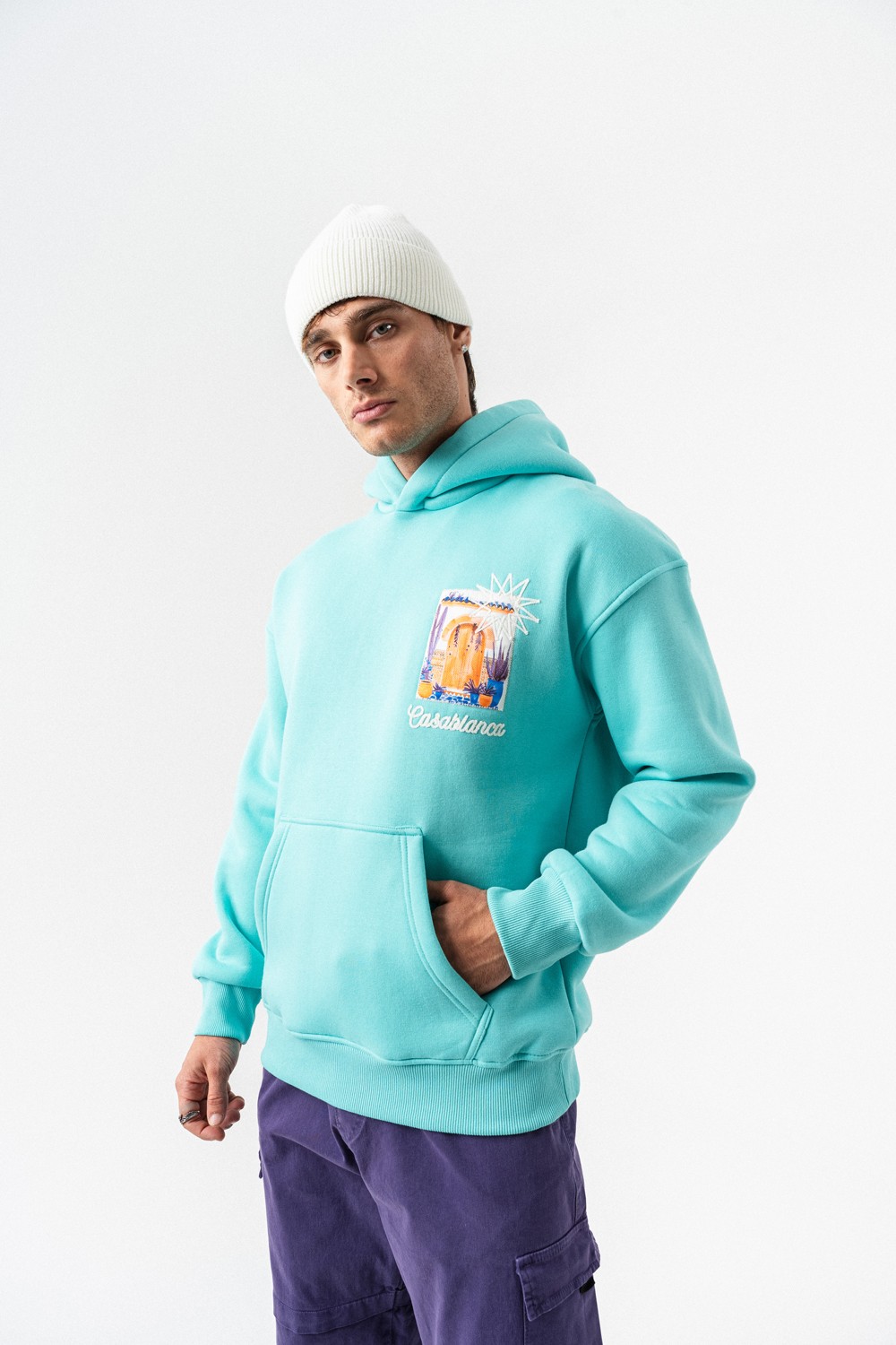Casablanca Nakış ve Patch Detay Sweatshirt Hoodie