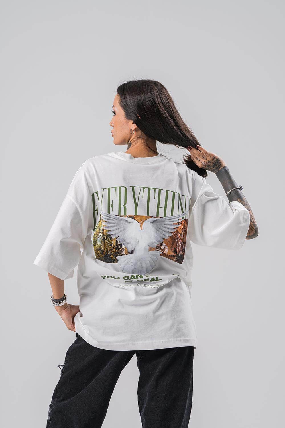 Everything  Bisiklet Yaka Oversize T-shirt