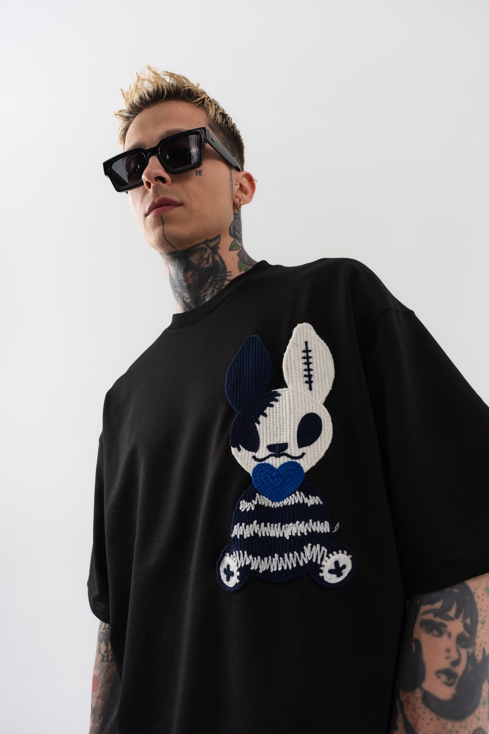 Love Rabbit Nakış Detaylı Oversize T-shirt