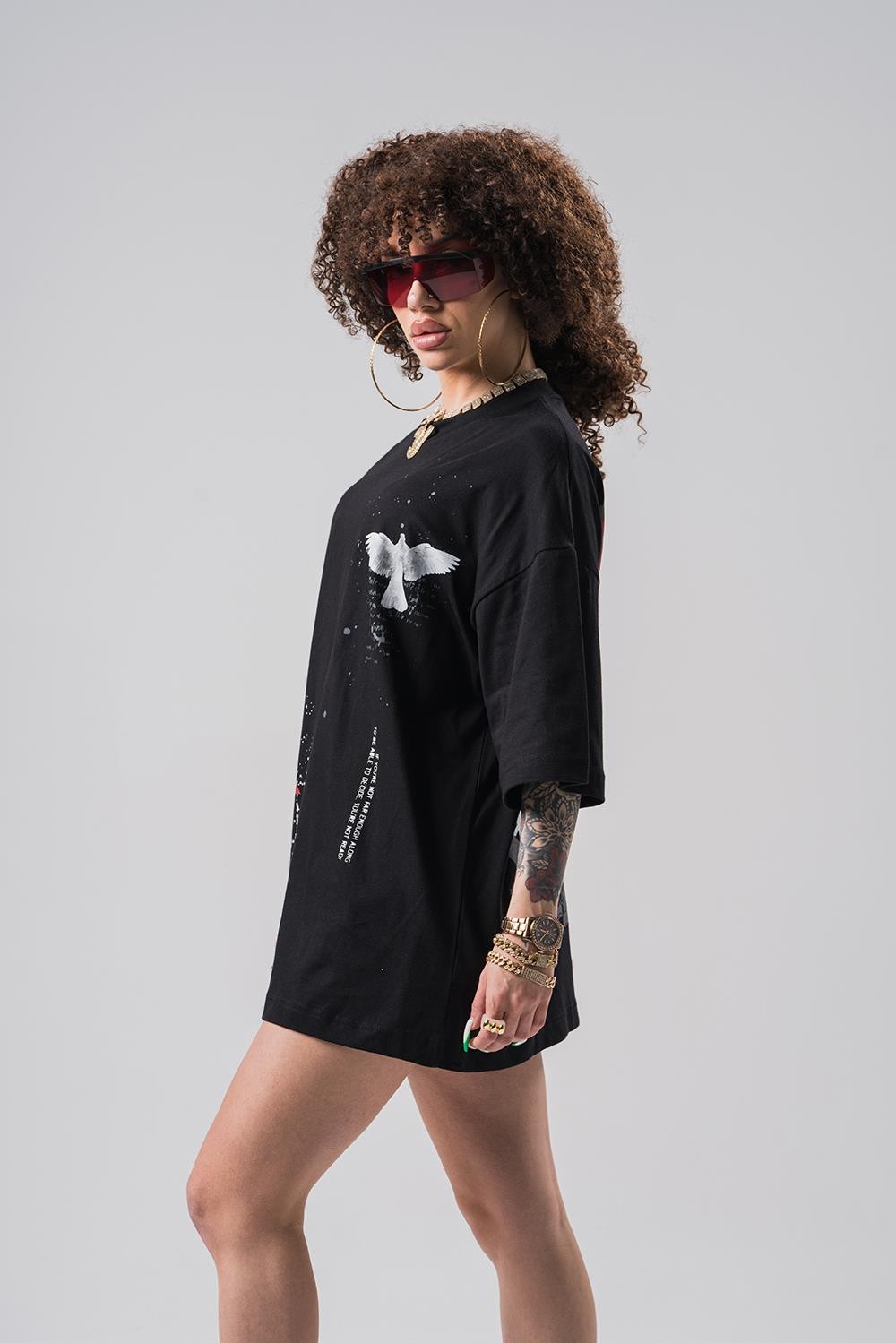 Ready  Bisiklet Yaka Oversize T-shirt