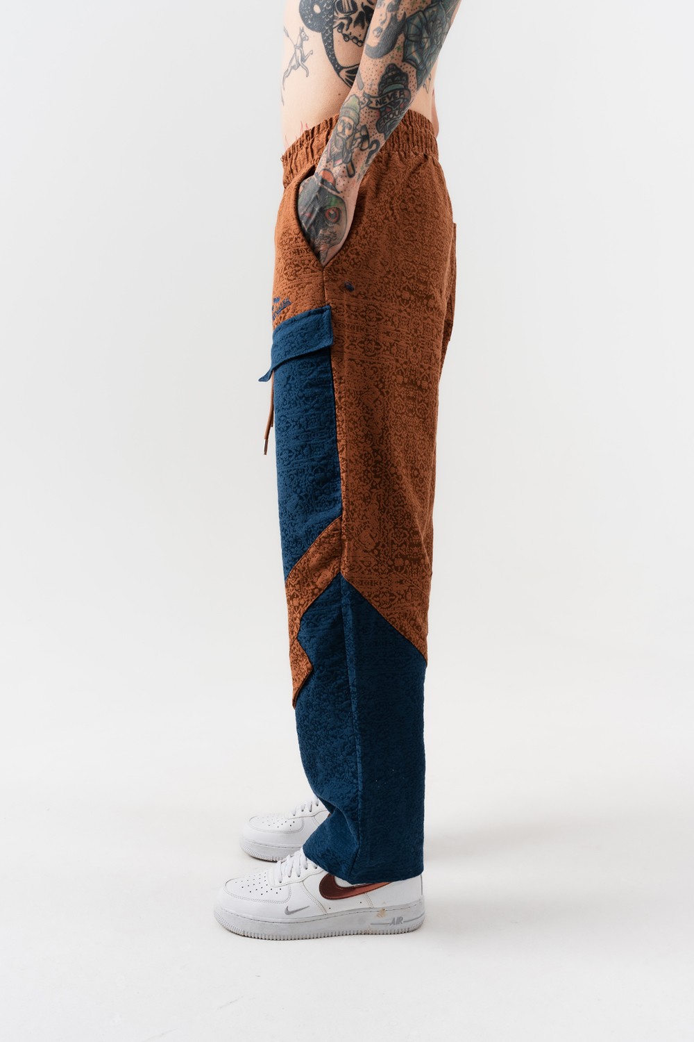 Benjamin Cep Detaylı Rug Desen Pantolon