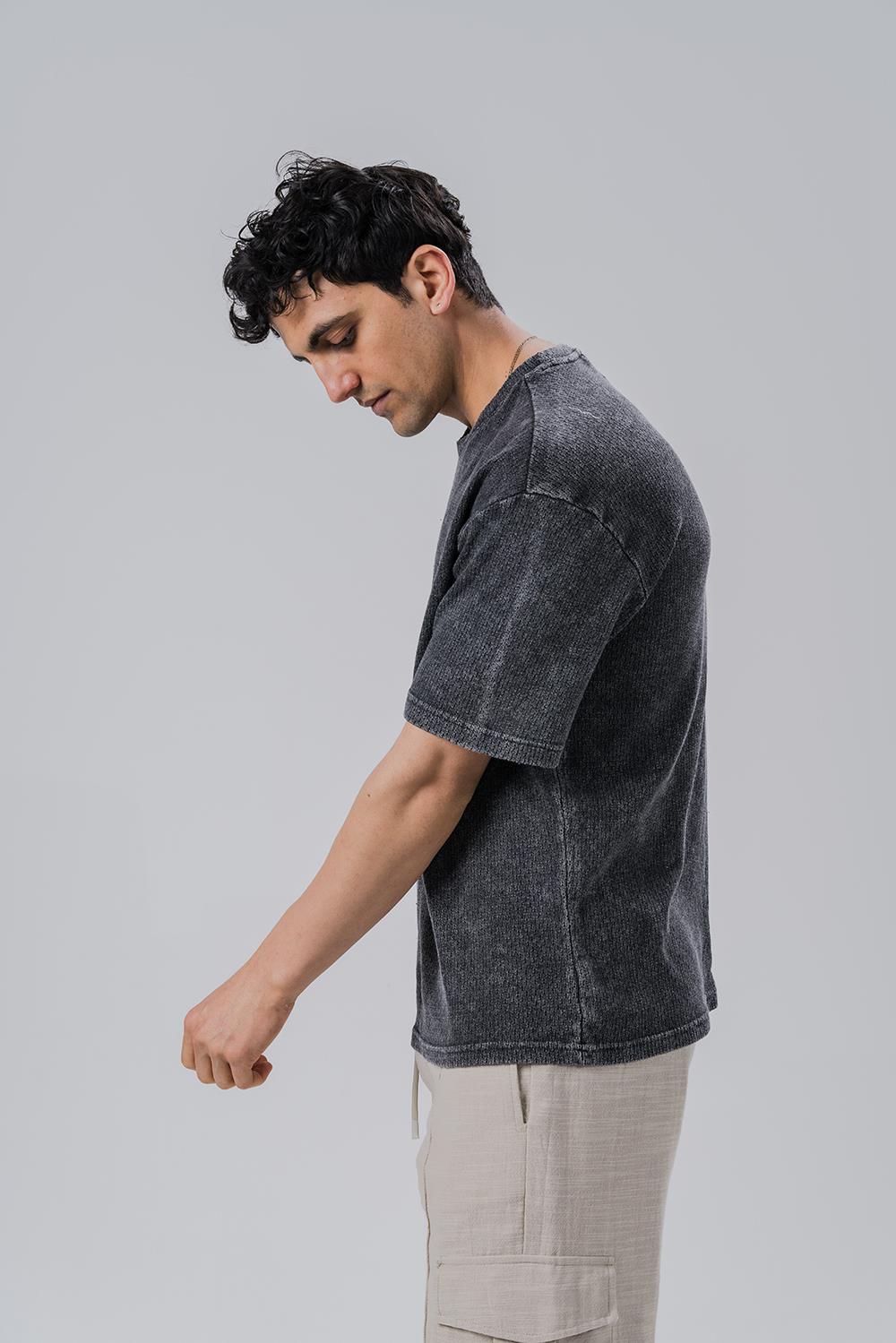 Alphonso  Yıkamalı Triko T-shirt