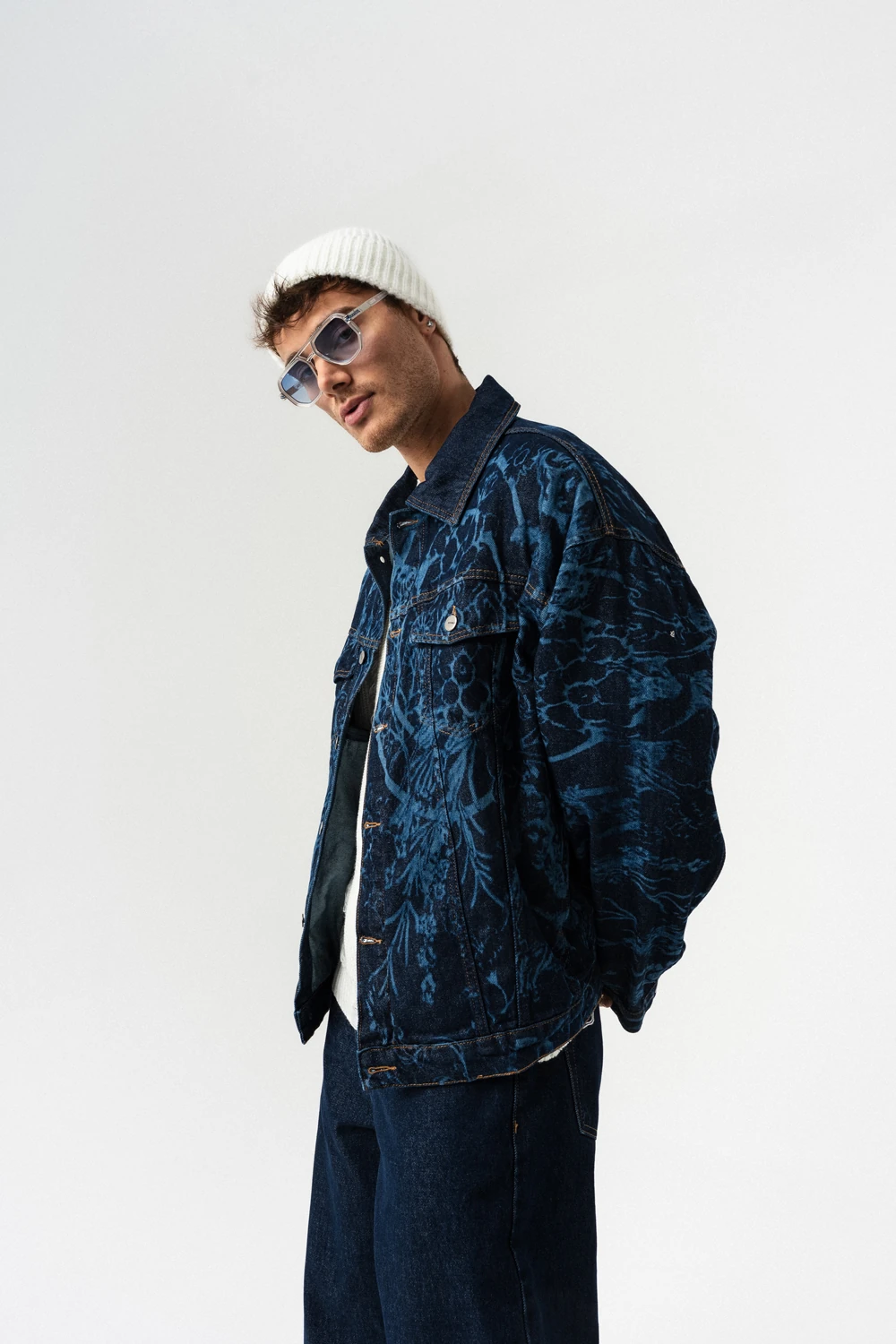 Angel Double Cep Detaylı Jean Ceket