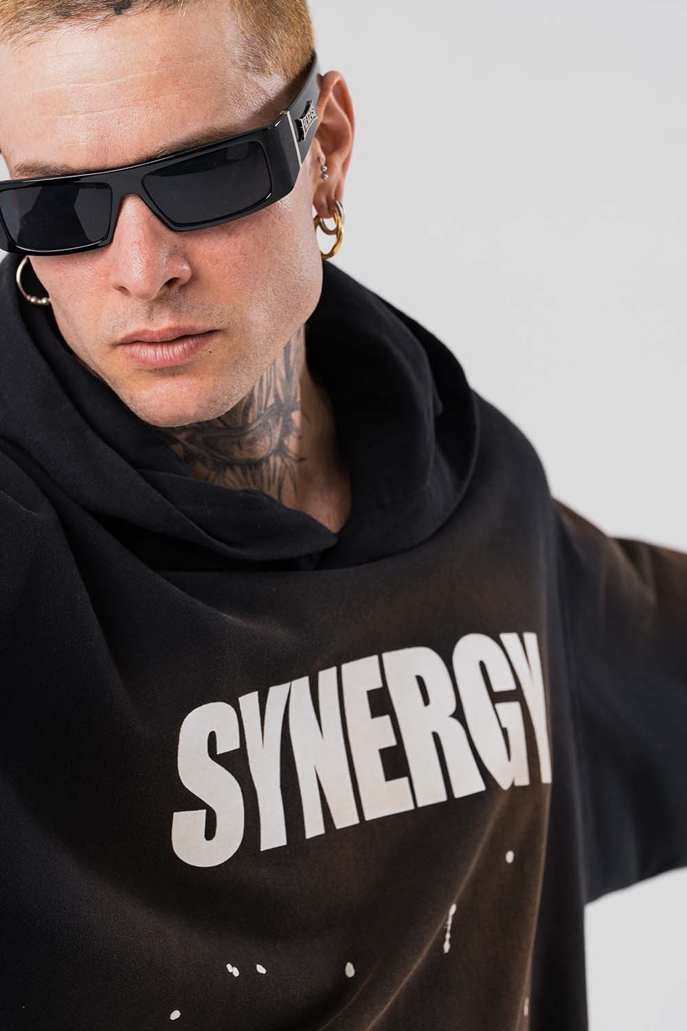 Synergy Yıkamalı Kapüşonlu Sweatshirt