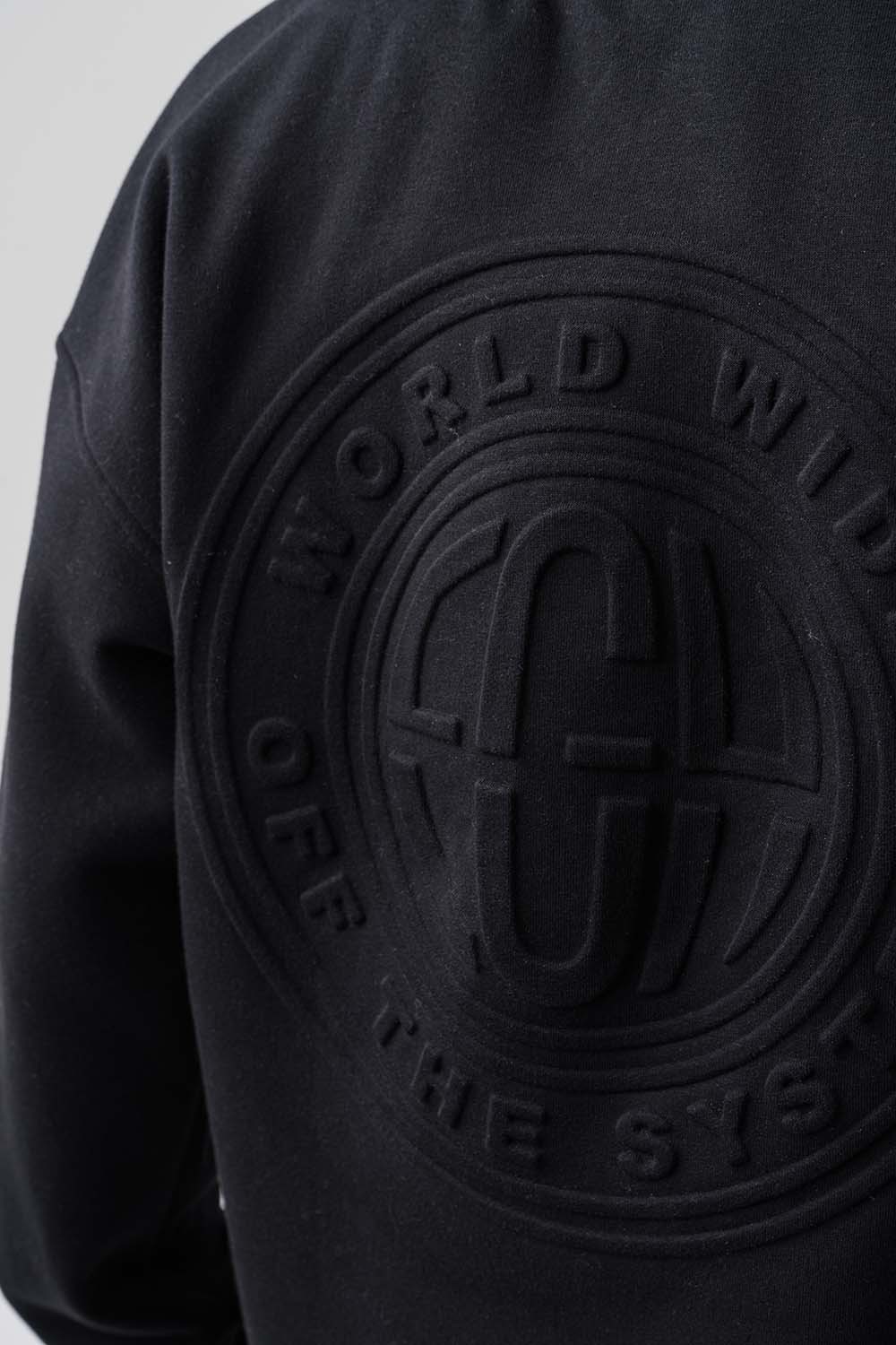 World Kabartma Detaylı Gramajlı Kapüşonlu Sweatshirt