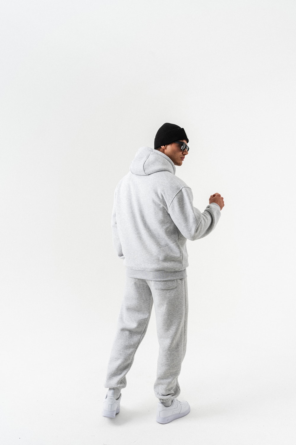 Fynor Fermuarlı Sweatshirt Hoodie ve Jogger Eşofman Takımı - Grimelanj