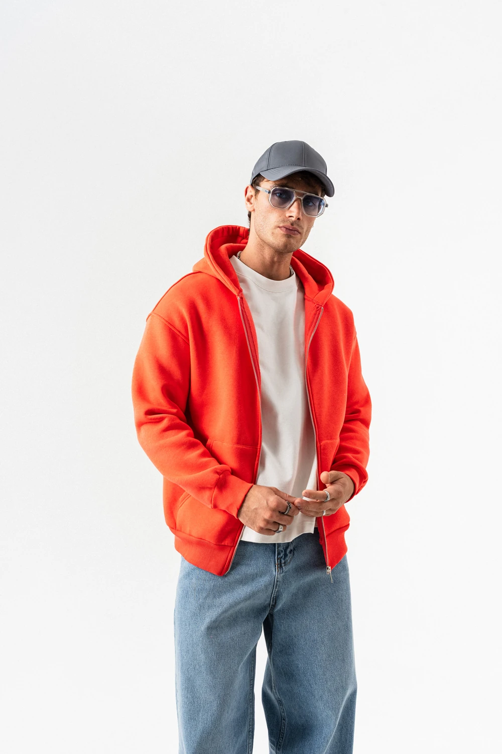 Stoneveil Fermuarlı Sweatshirt Hoodie