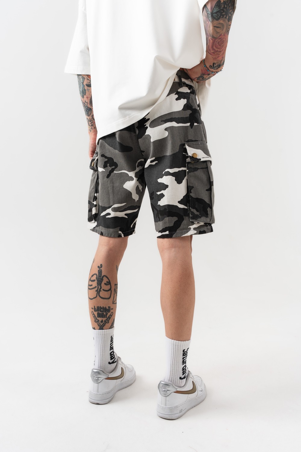 Camouflage Kargo Oversize Şort