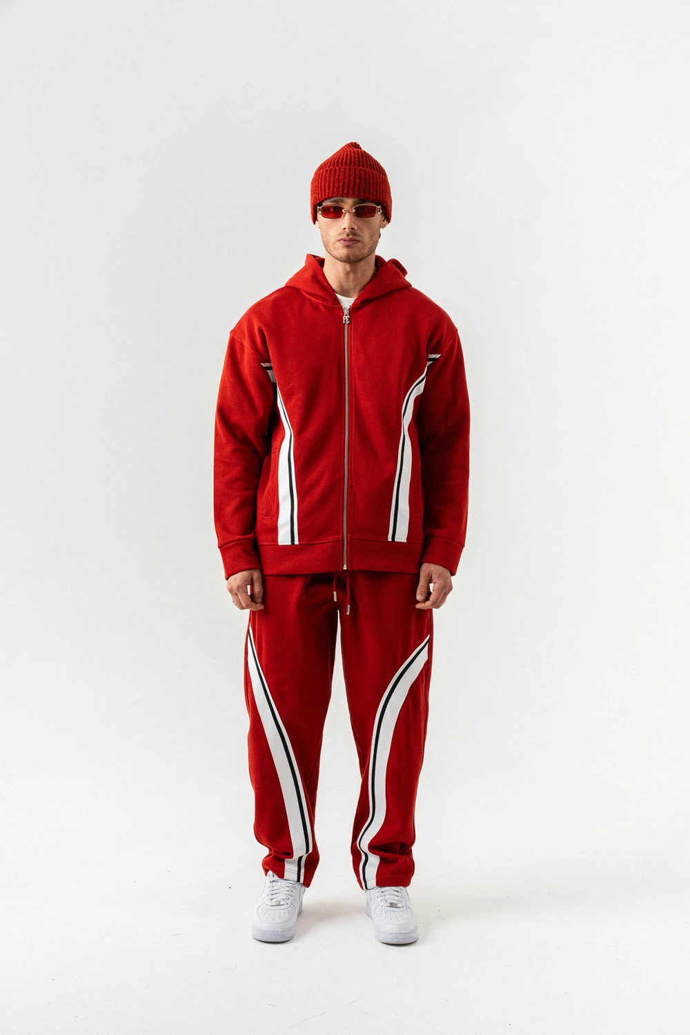 Frameline Fermuarlı Sweatshirt Hoodie ve Baggy Eşofman Takımı