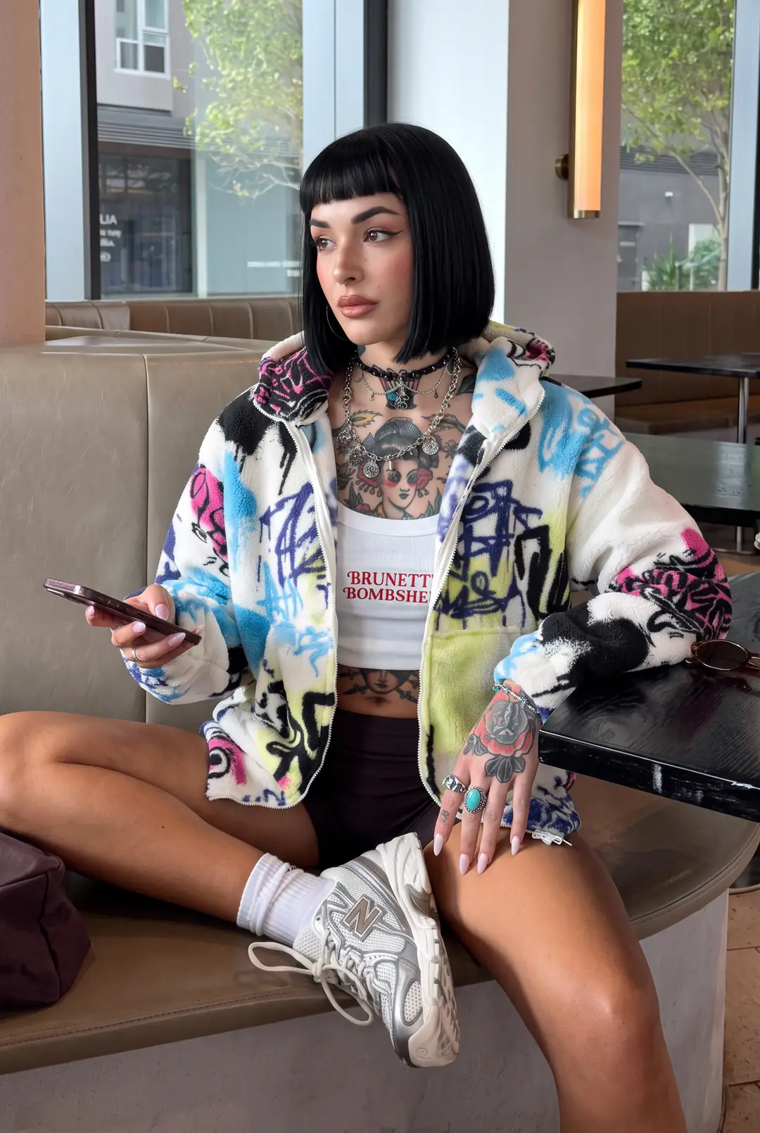 Phantom Peluş Kapüşonlu Sweatshirt