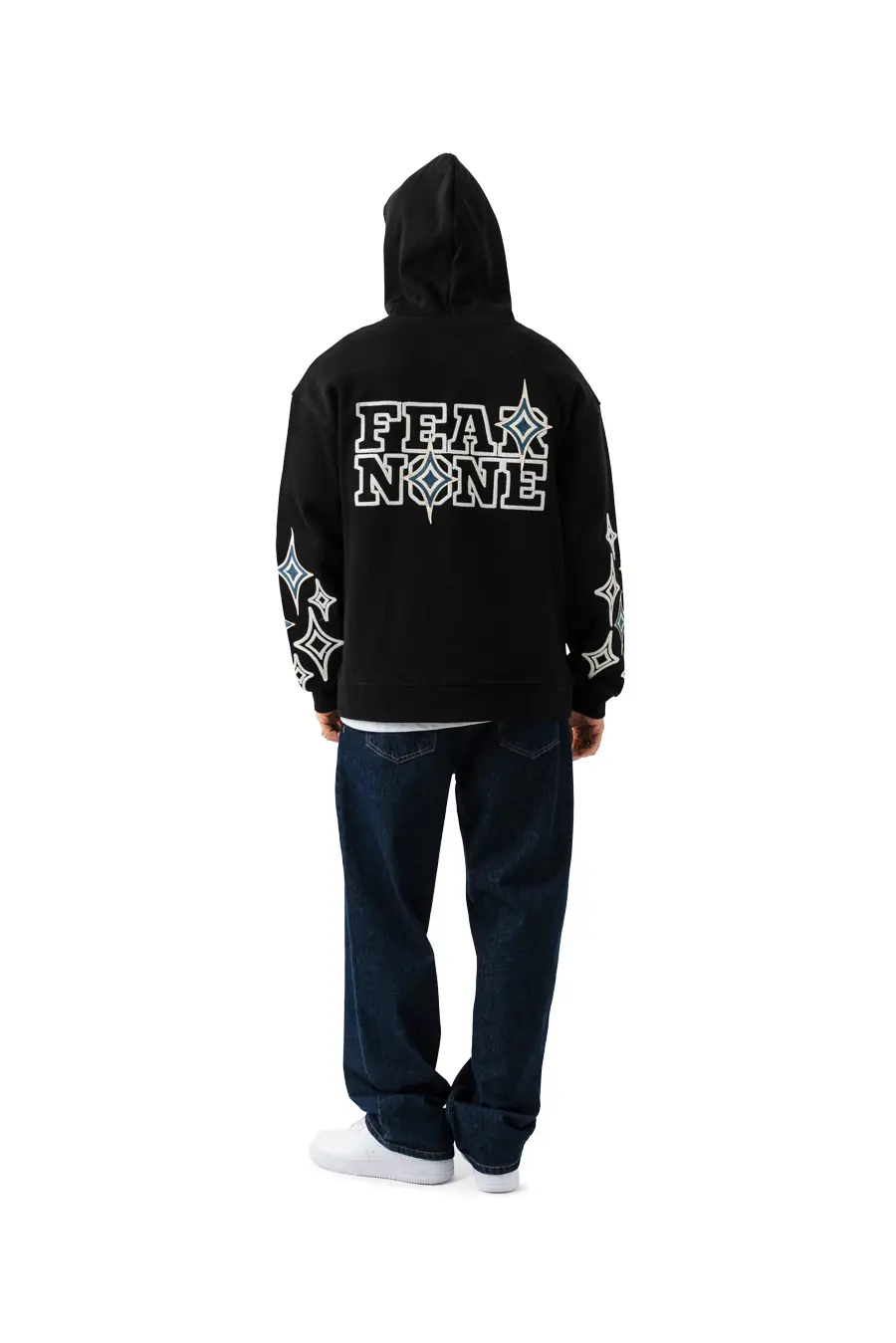 Fear None Kapüşonlu Zipper Sweatshirt