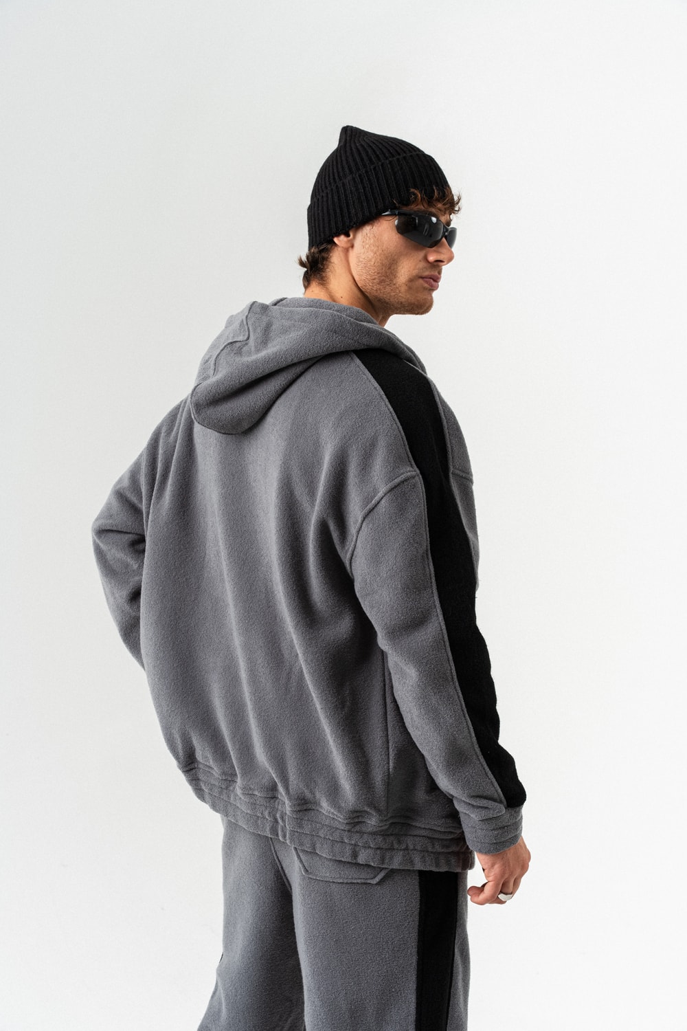 Nova Havlu Kumaş Fermuarlı Sweatshirt Hoodie
