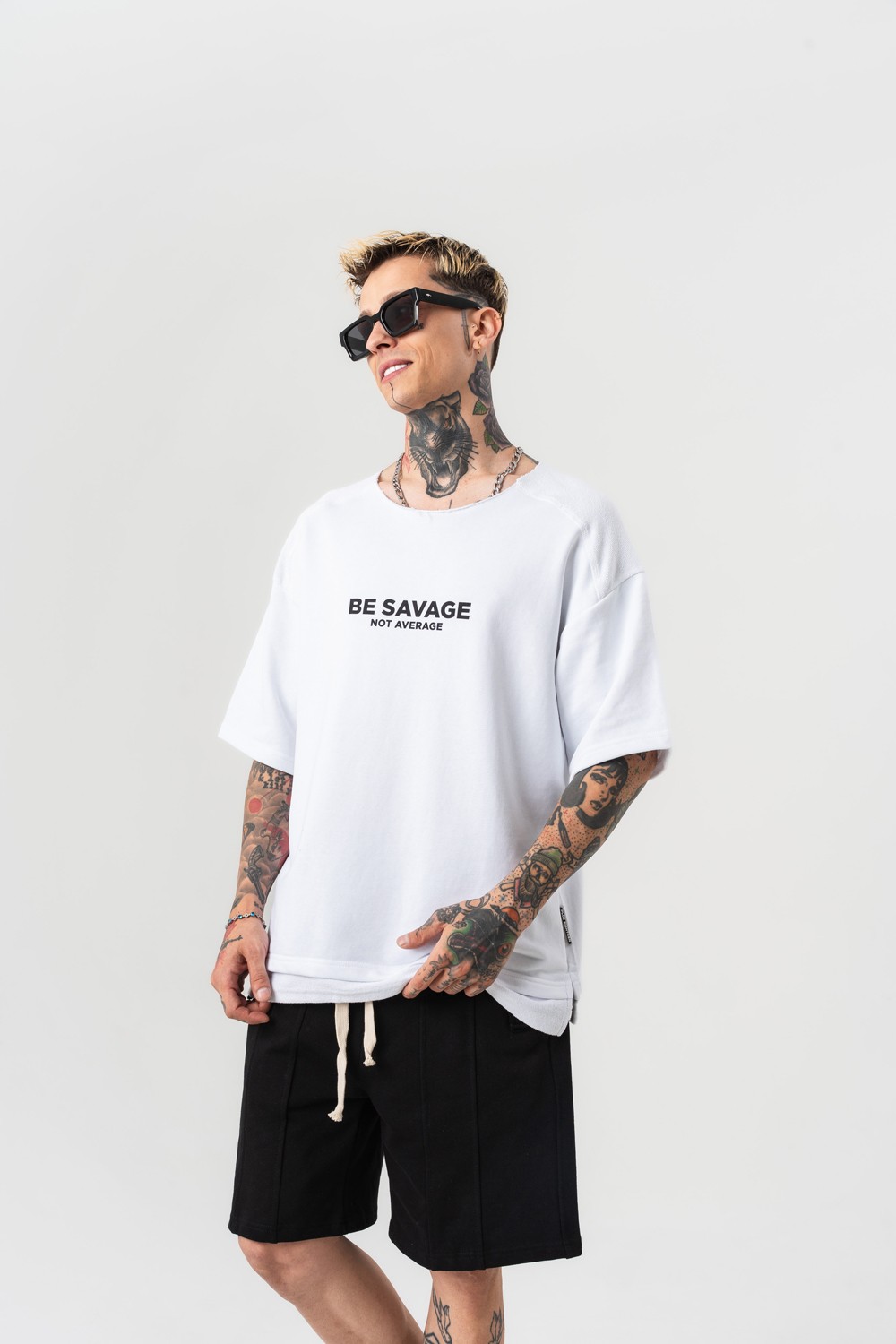 Be Savage Oversize T-shirt - Beyaz