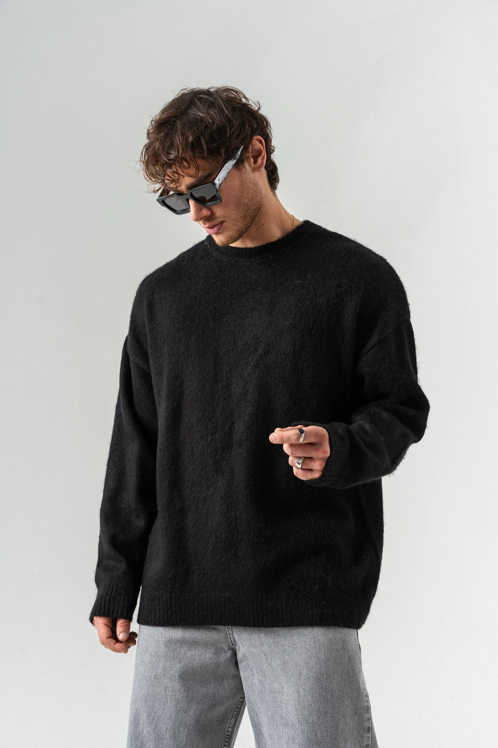 Breakpoint Basic Bisiklet Yaka Triko Kazak - Siyah