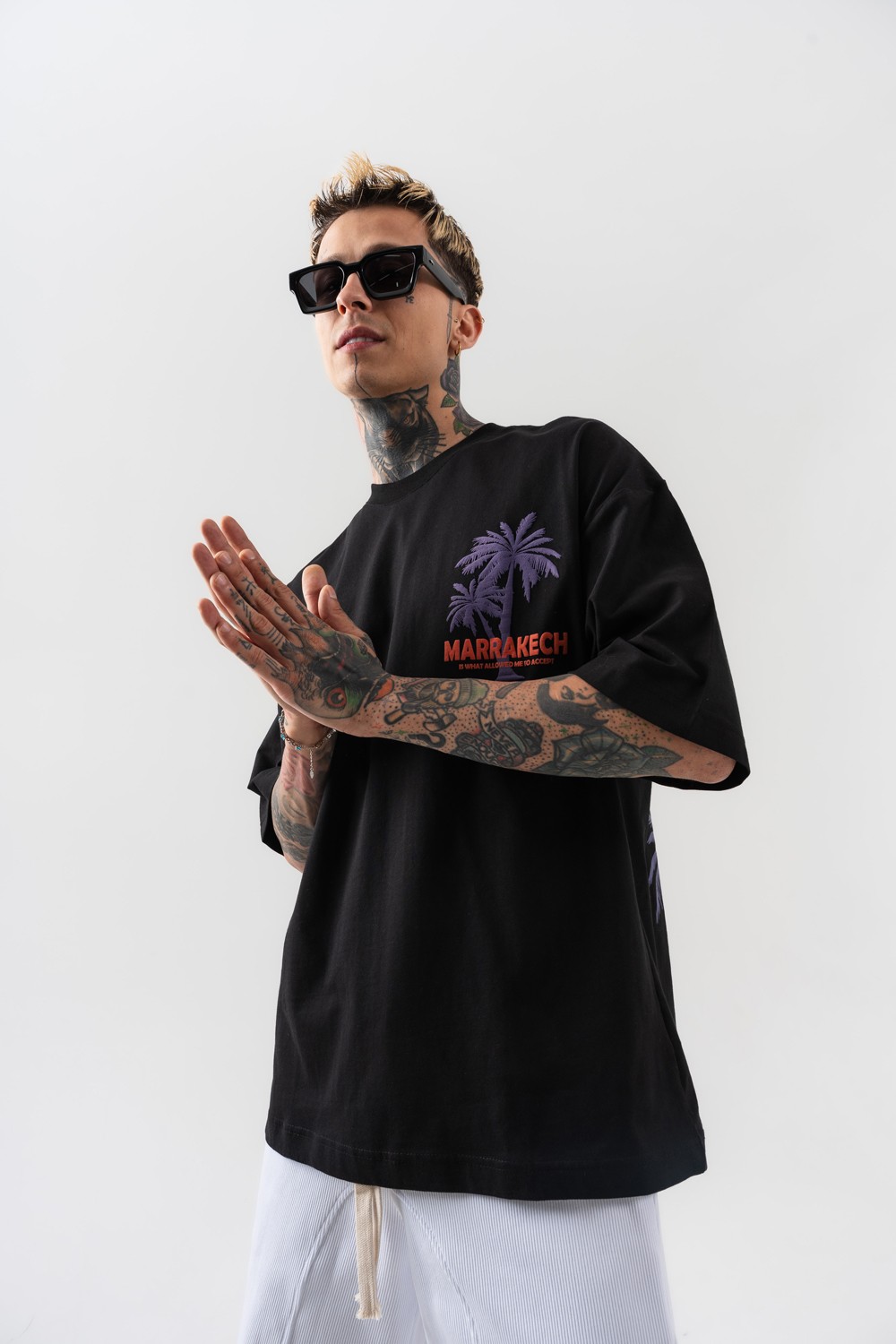 Marrakech Sırt Baskılı Oversize T-shirt