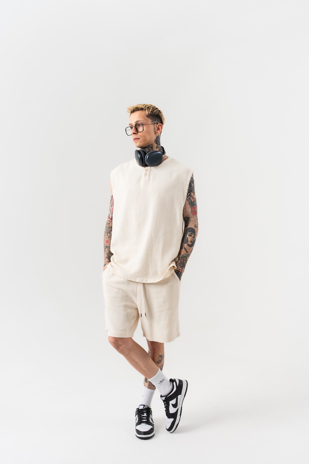 Grime Basic Kolsuz T-shirt ve Şort Takım