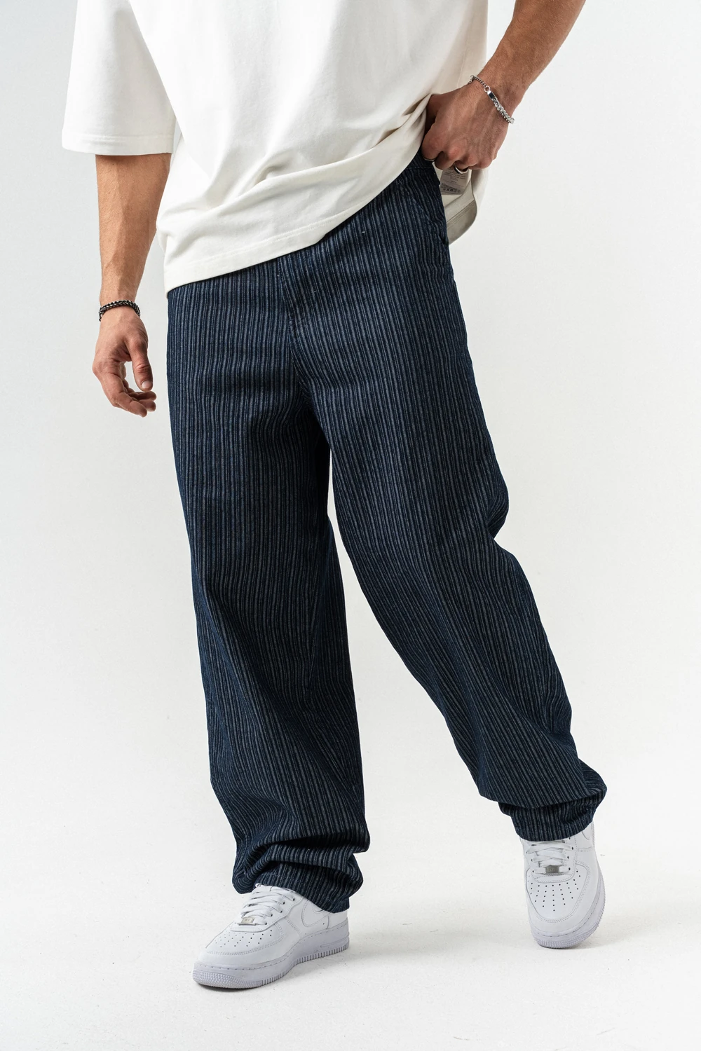 Monoplain Yıkamalı Baggy Jean Pantolon