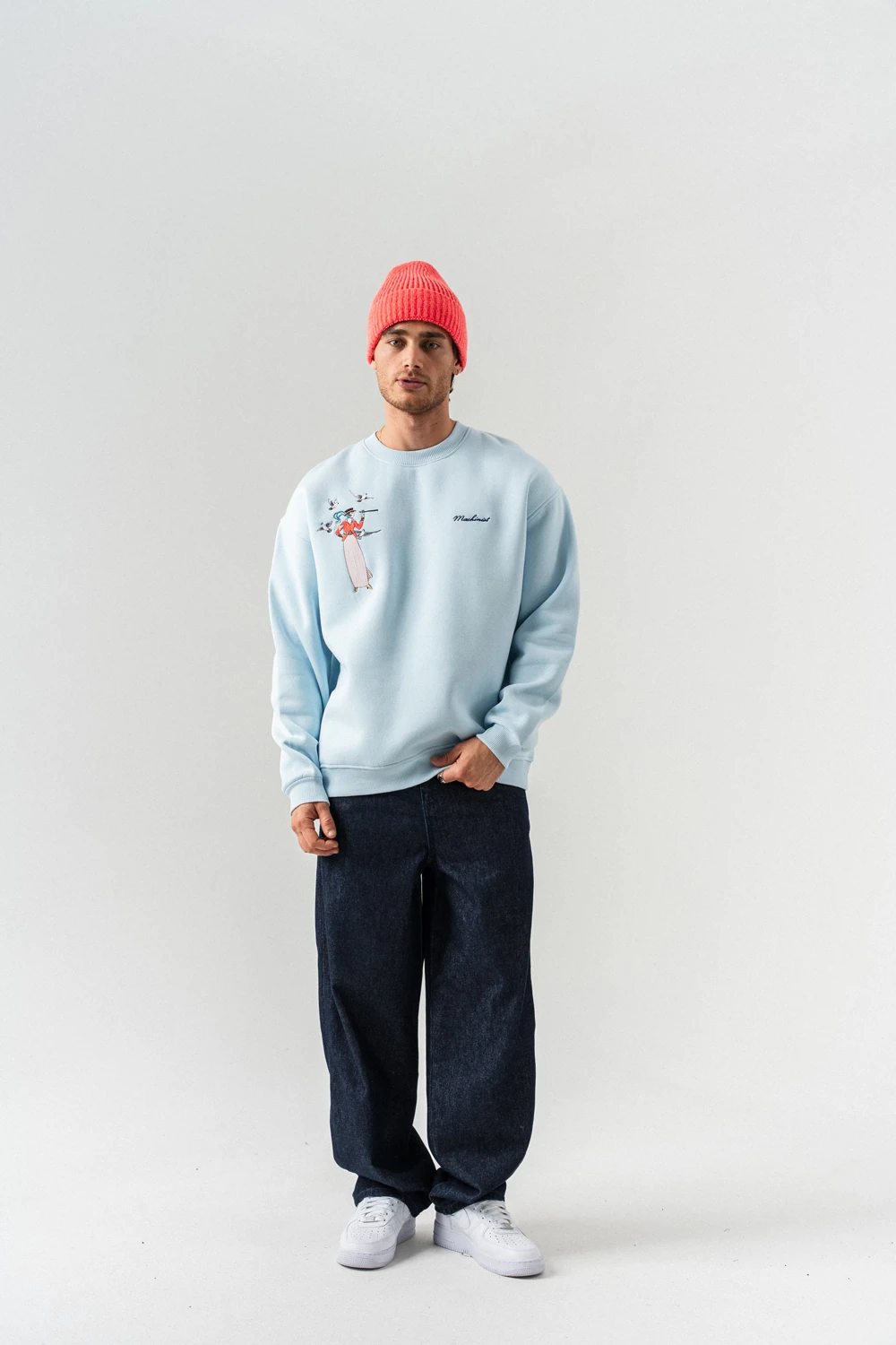 Painter Art Bisiklet Yaka Sweatshirt