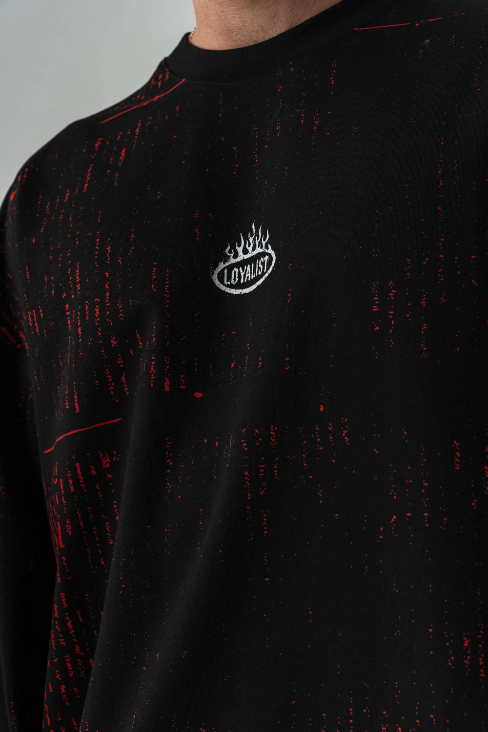 Digital Code Bisiklet Yaka Sweatshirt