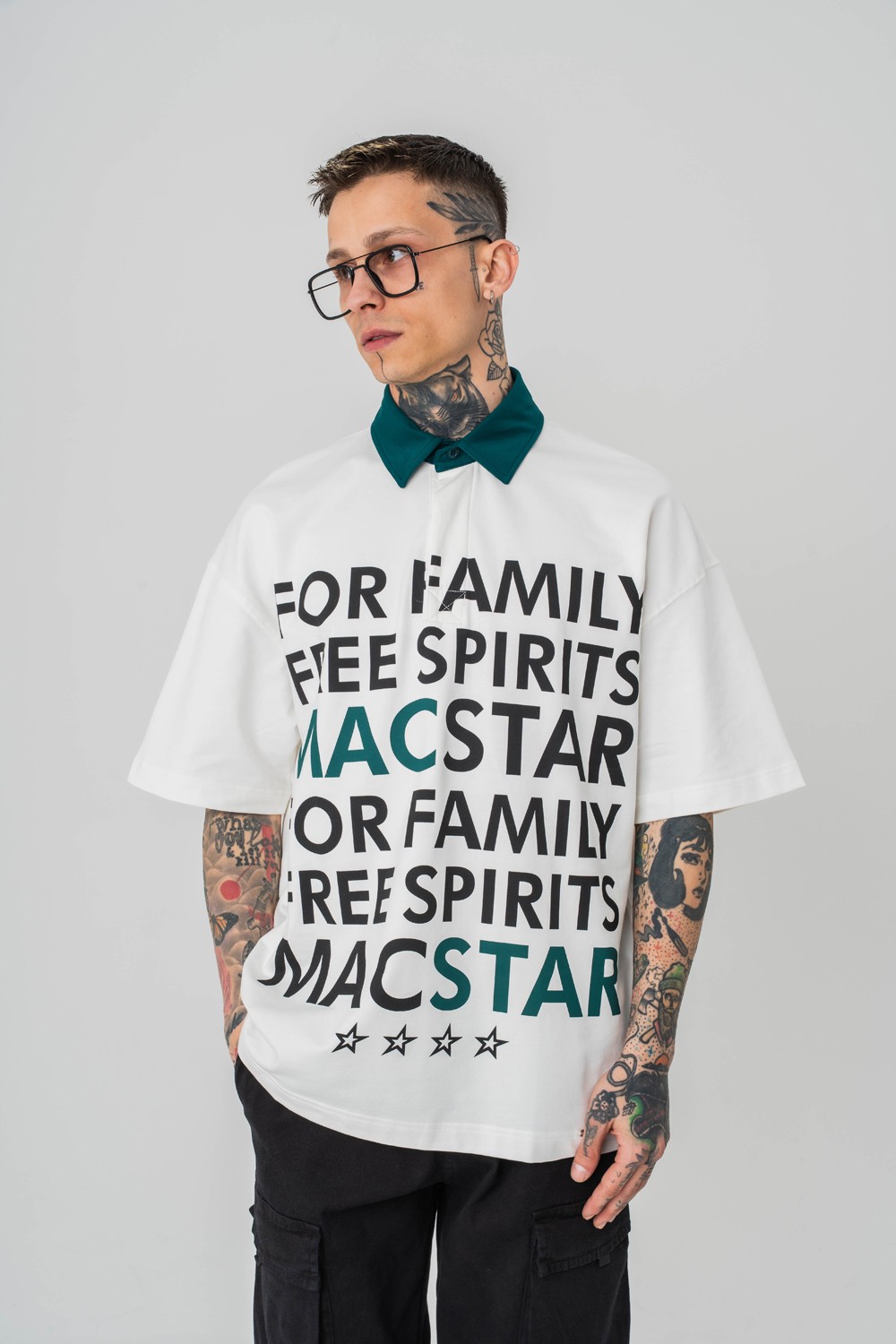 Family Polo Yaka Oversize T-shirt