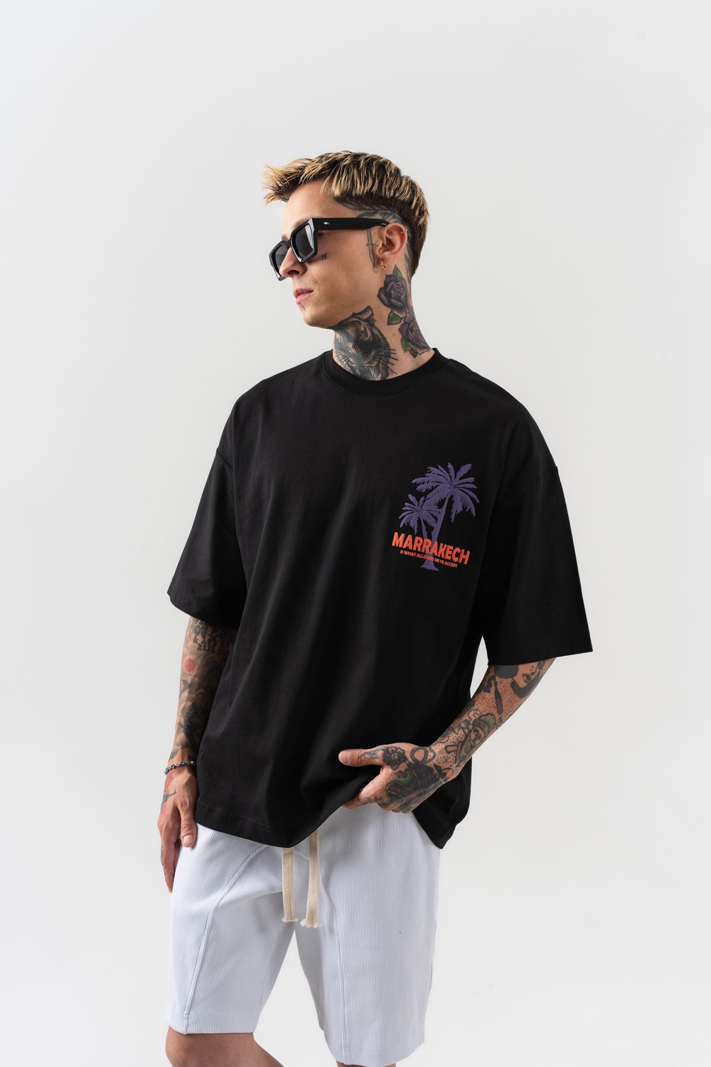 Marrakech Sırt Baskılı Oversize T-shirt