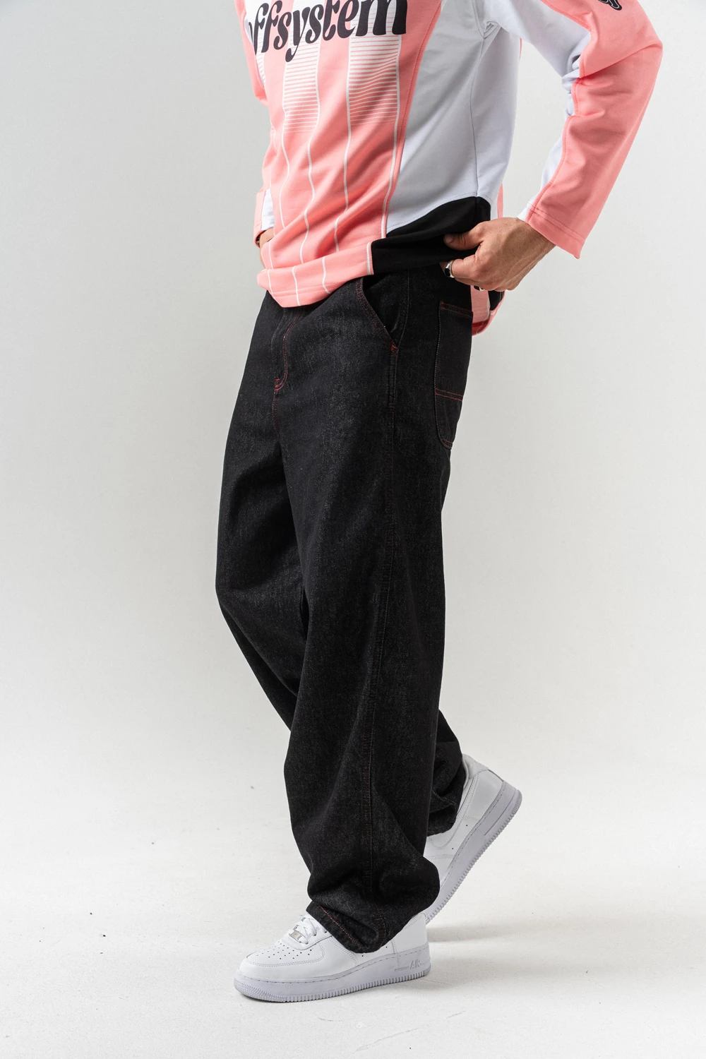 Baremood Baggy Jean Pantolon - Siyah