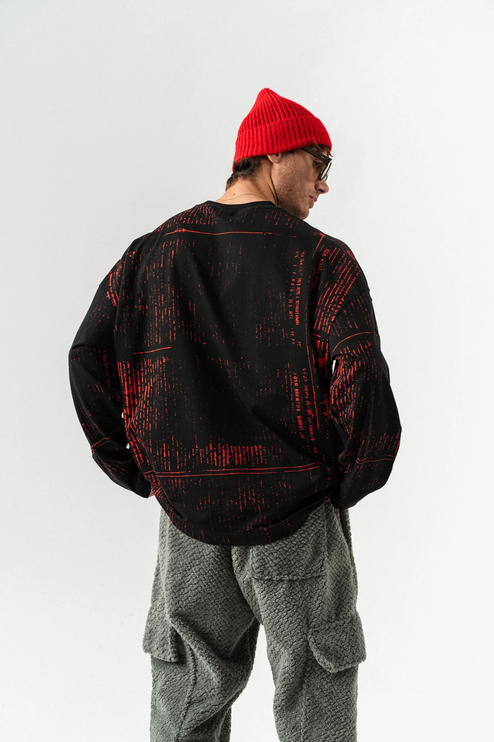 Digital Code Bisiklet Yaka Sweatshirt