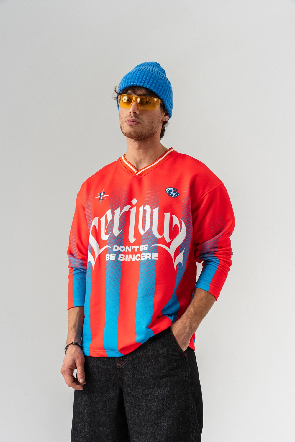 Offsystem V Yaka Uzun Kol Forma Sweatshirt