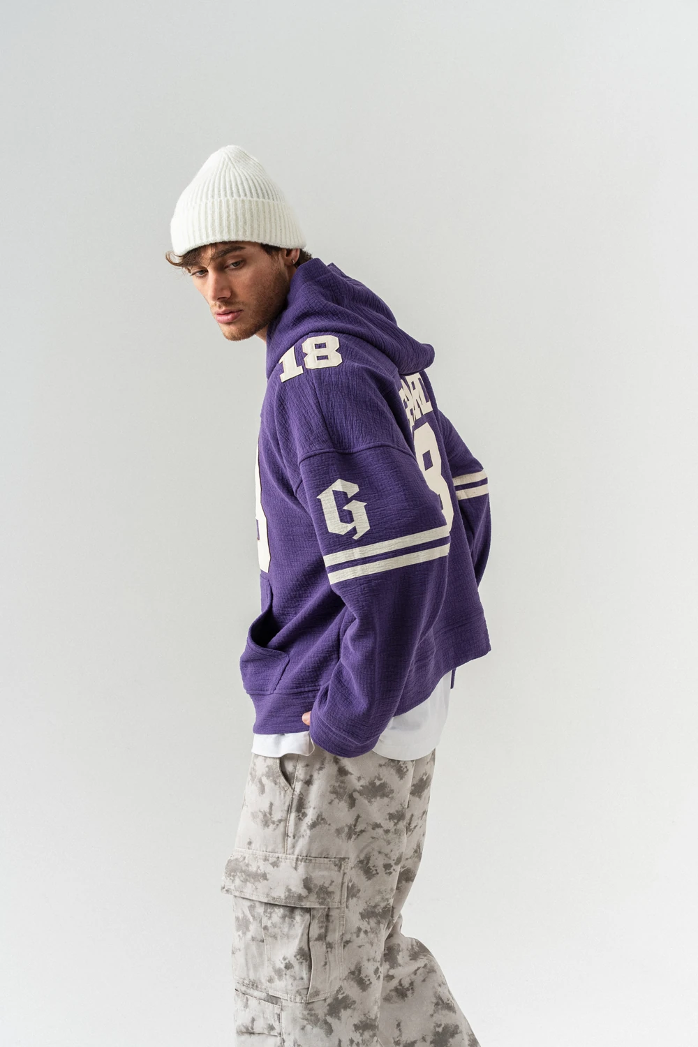 Guard 18 Patch Nakışlı Kapüşonlu Sweatshirt