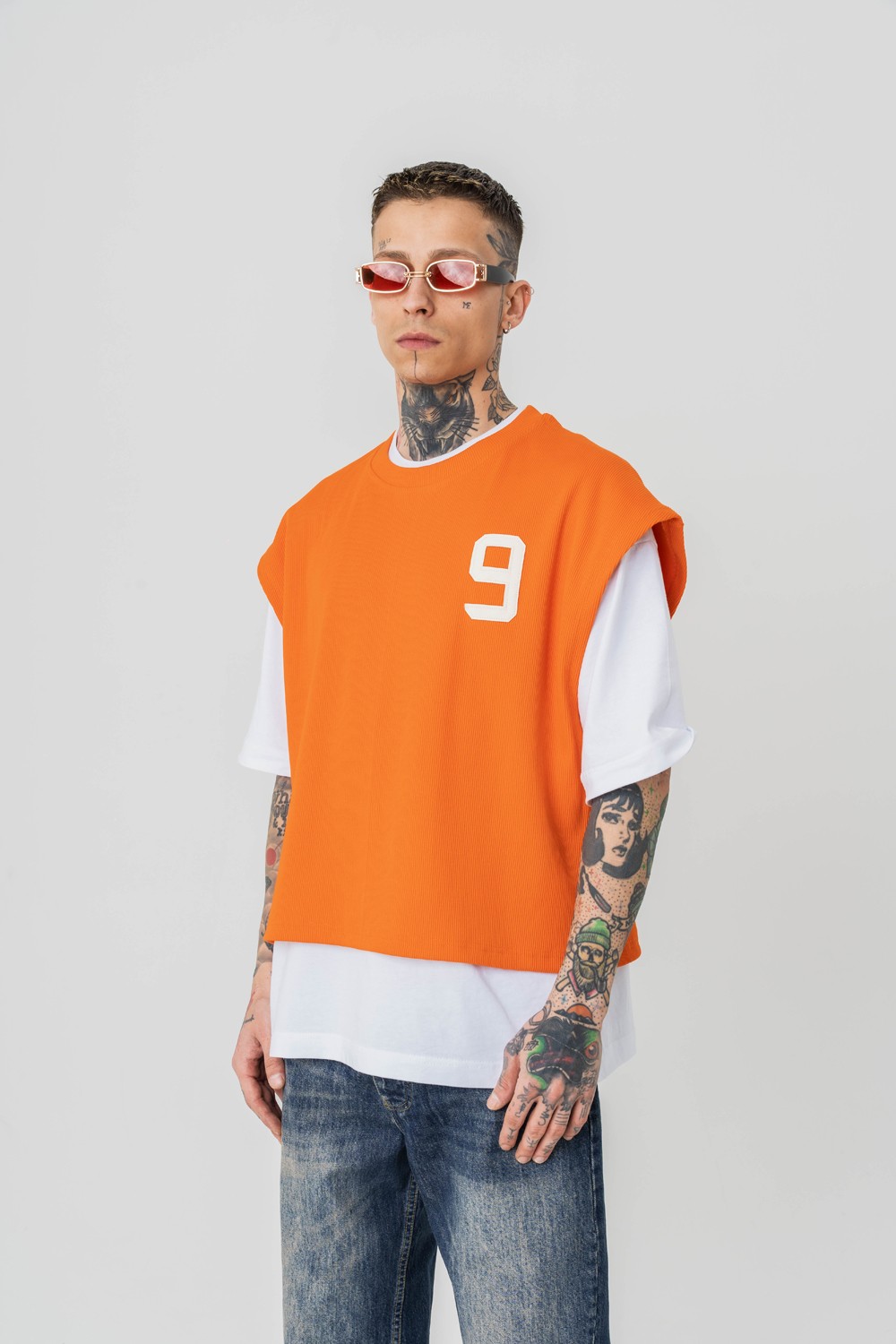 Patriot 9 Premium Oversize Crop ve T-shirt Bir Arada 2'li Set