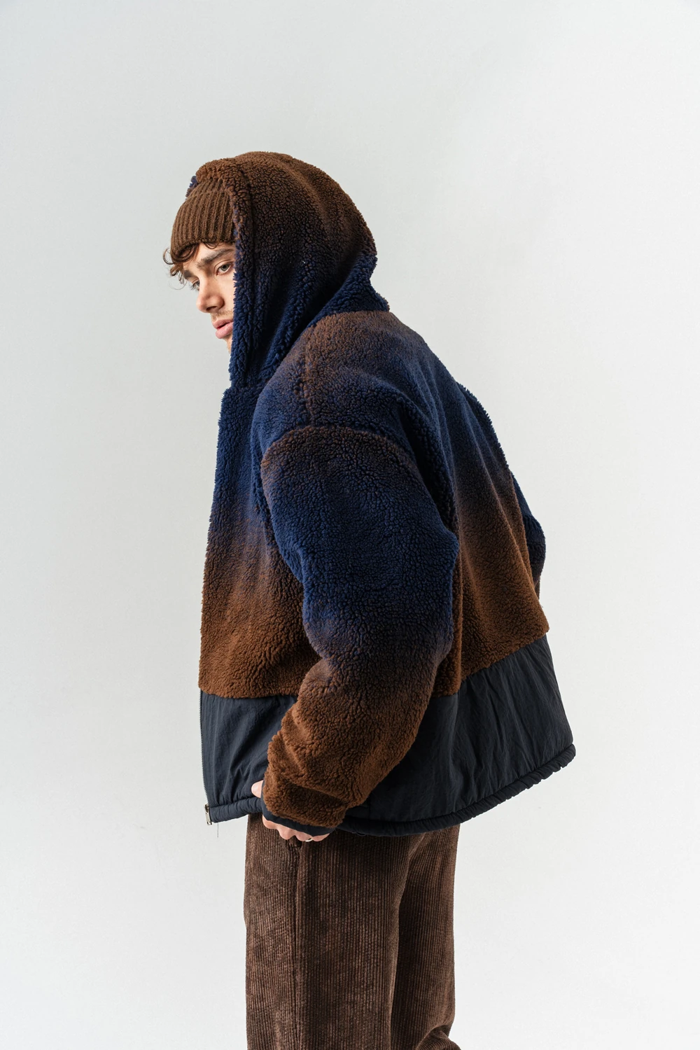 Grayscale Fermuarlı Polar Mont