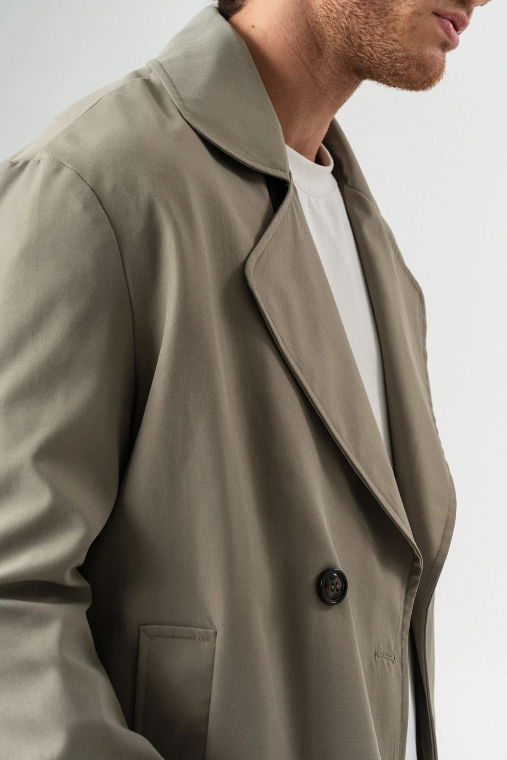 Stonelane Kruvaze Yaka Kısa Trençkot