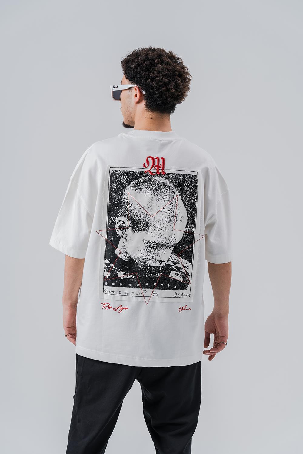 Child  Patch Detaylı Bisiklet Yaka Oversize T-shirt