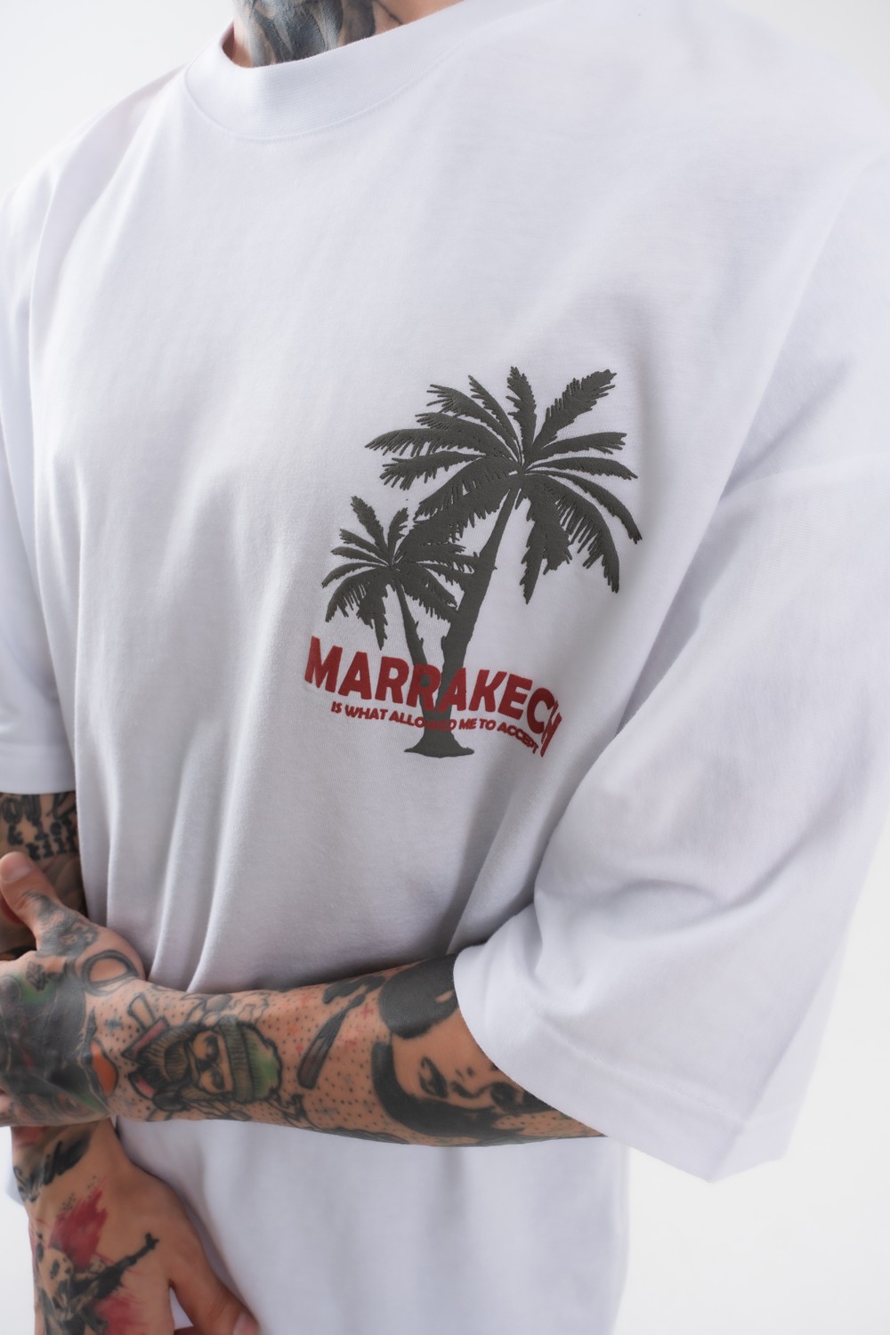 Marrakech Sırt Baskılı Oversize T-shirt