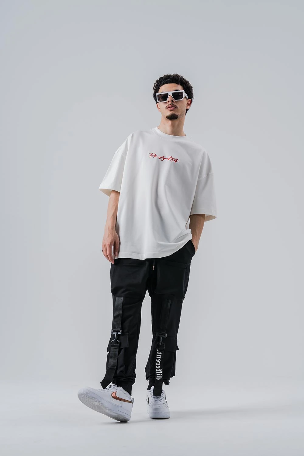 Child  Patch Detaylı Bisiklet Yaka Oversize T-shirt