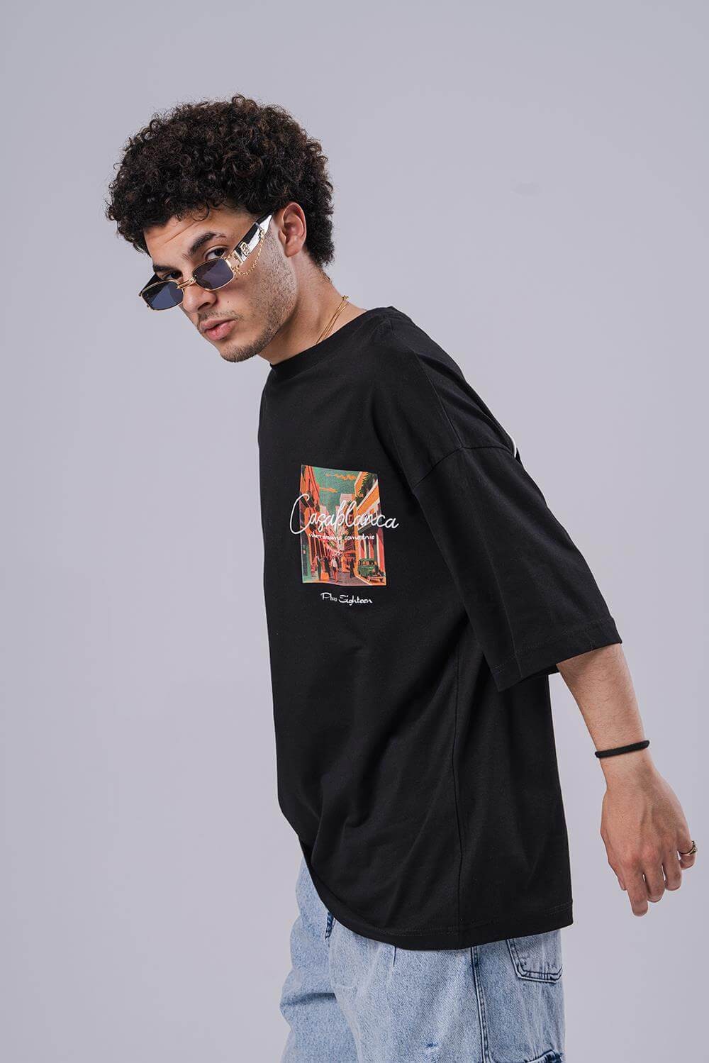 Casablanca  Nakış Detay Bisiklet Yaka Oversize T-shirt