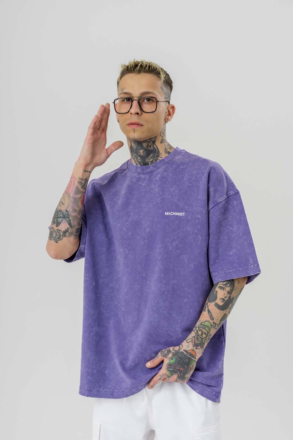 High Wash Yıkamalı Oversize T-shirt