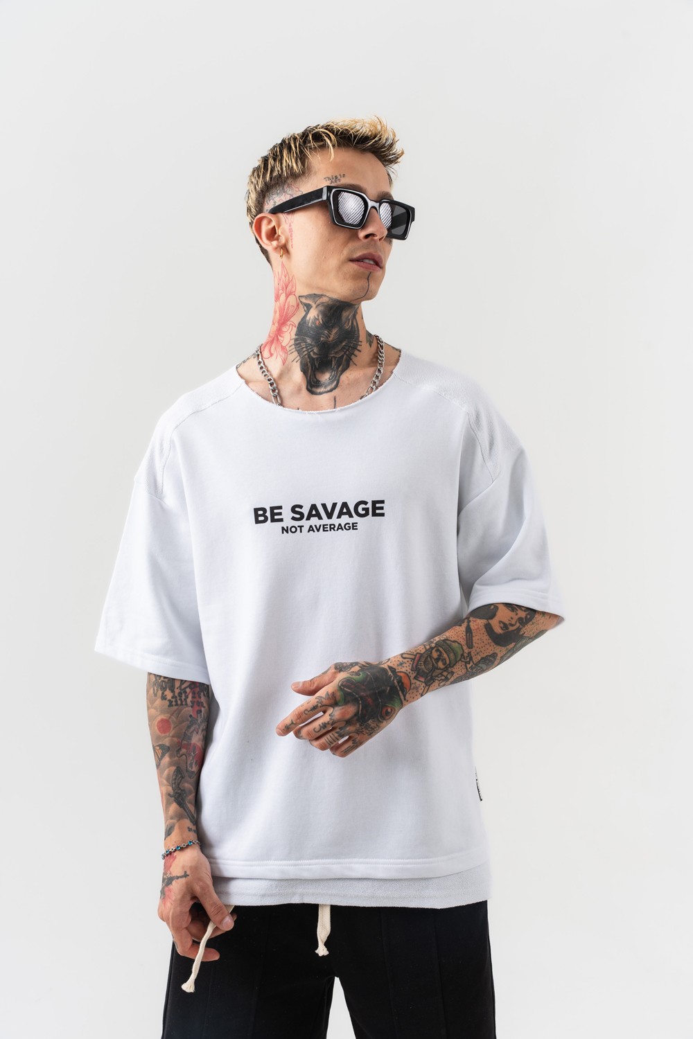 Be Savage Oversize T-shirt - Beyaz