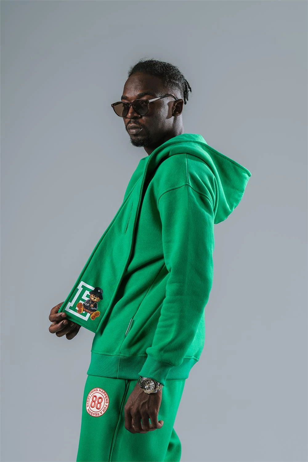 Bear  Atkı Eklentili Hoodie