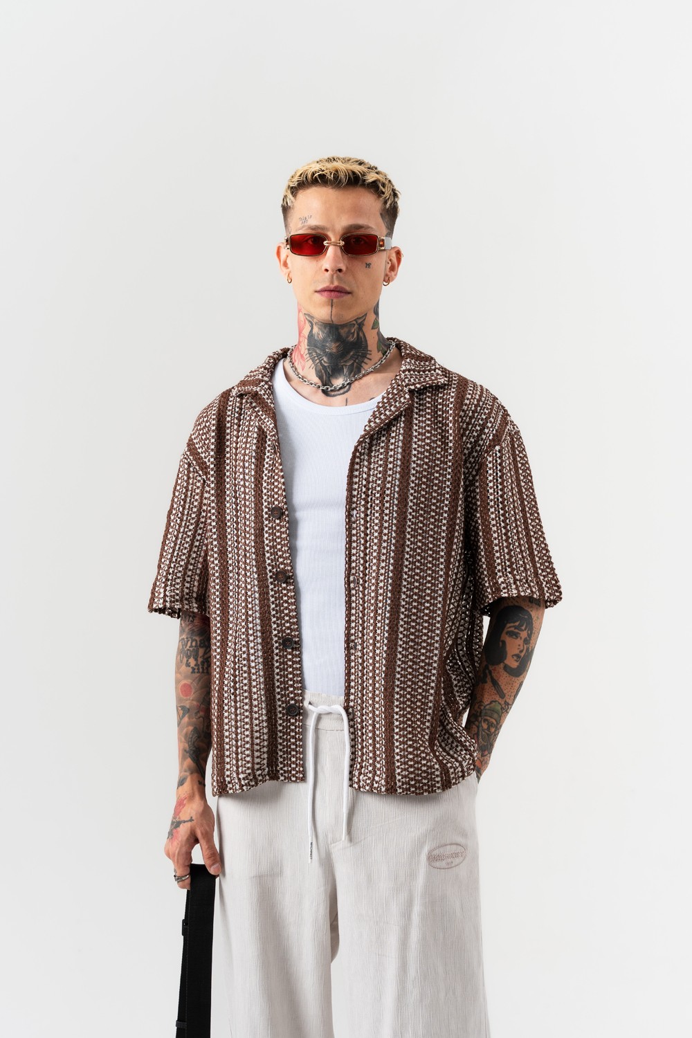 Burndrift Knit Triko Gömlek - Kahverengi