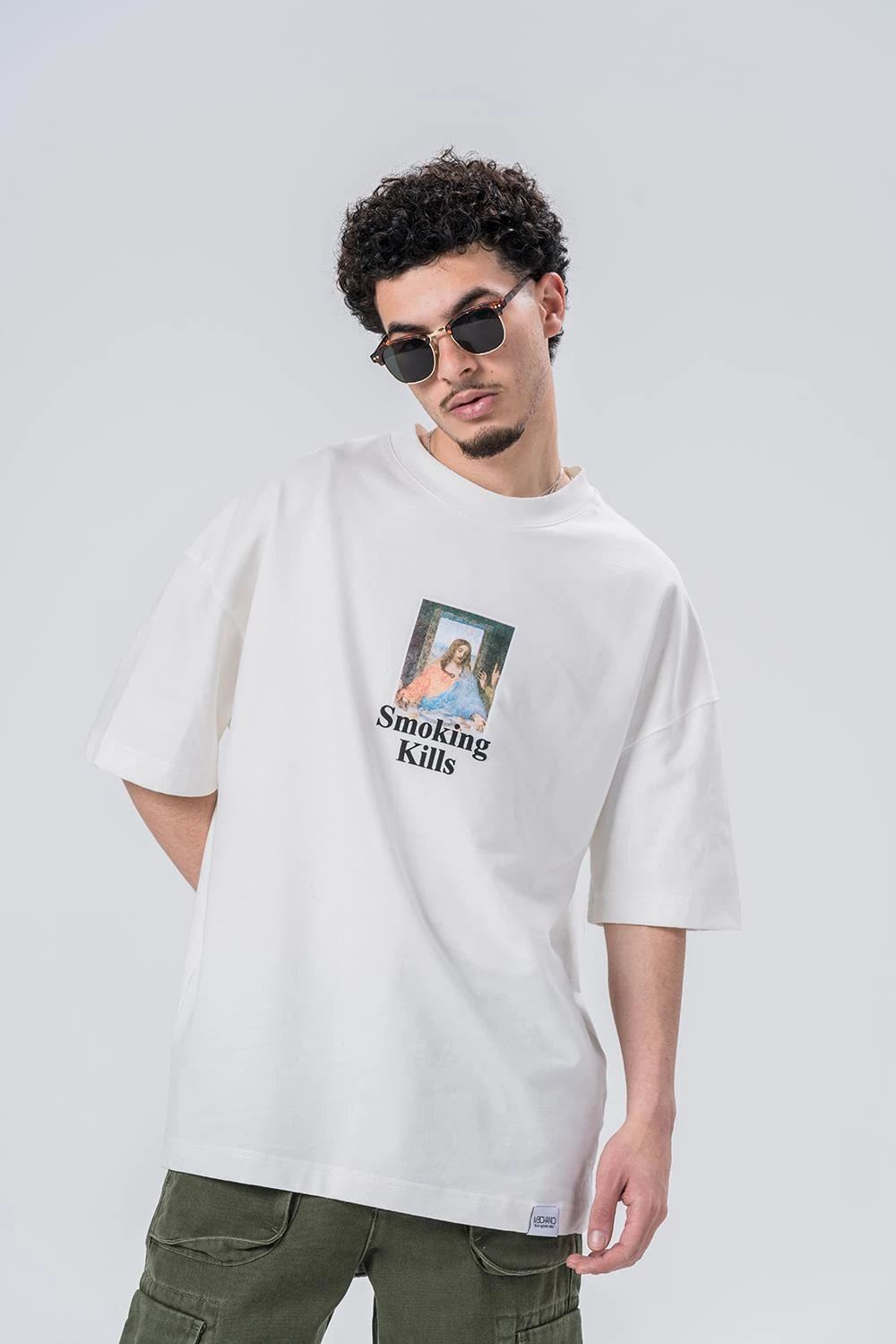 Warning  Bisiklet Yaka Oversize T-shirt